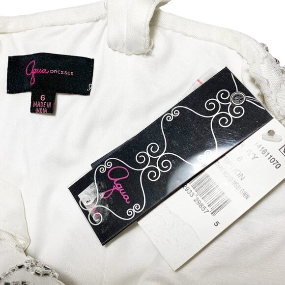 NWT AQUA Sweetheart Beaded Mesh Fairycore Gown - Picture 8 of 8